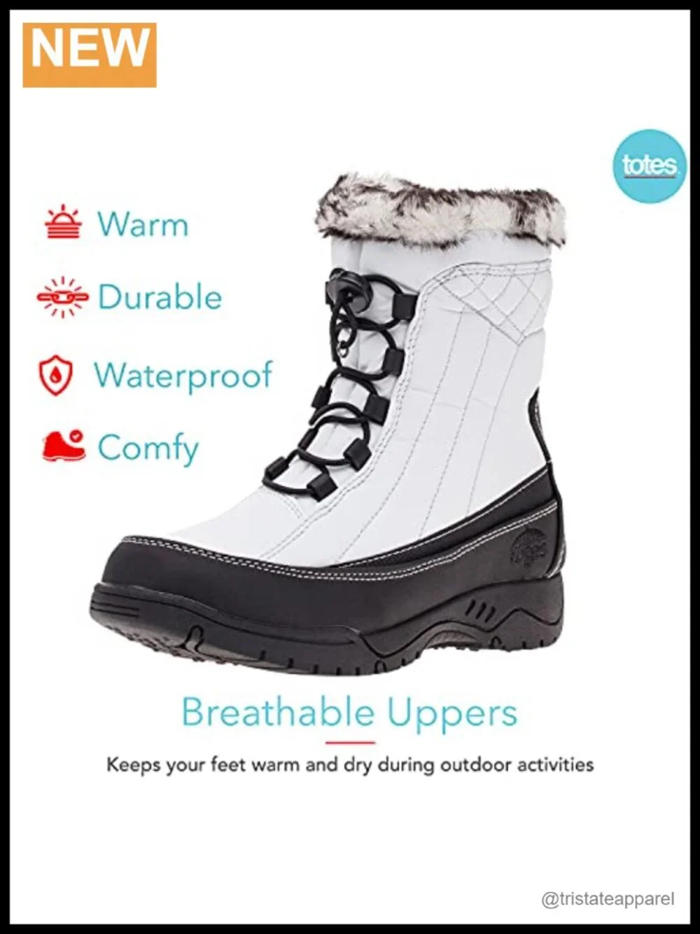 Women's Waterproof Insulated Faux Fur Snow Boots Mid-Calf